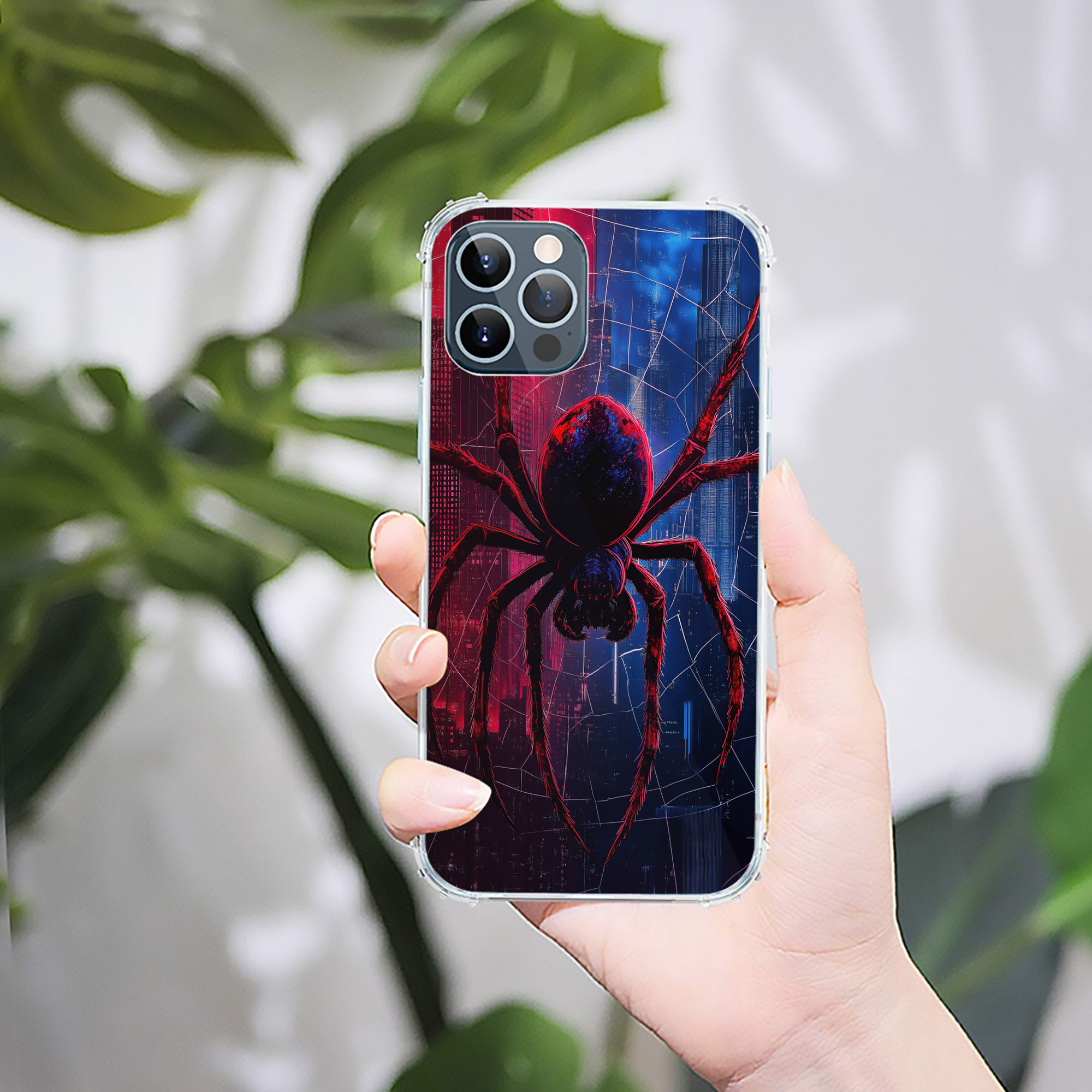 （画像用） Spider Man スパイダーマン 【iPhone 12シリーズ対応】透明スマホケース（クリアソフトケース）